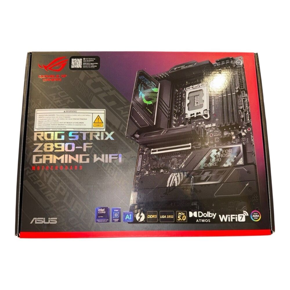 ASUS - ROG STRIX Z890-F GAMING WIFI (Socket LGA 1851) Intel Z890 ATX DDR5 Wi-...